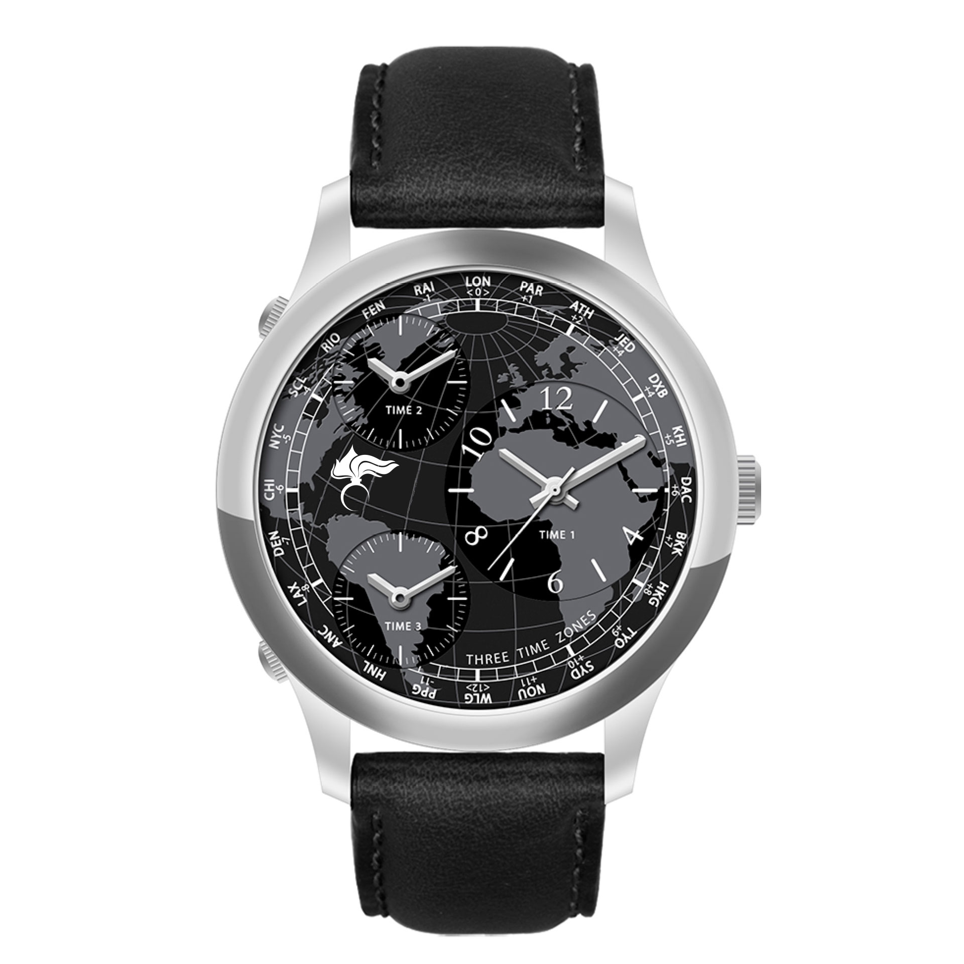 Orologio da polso con fusi orari on sale