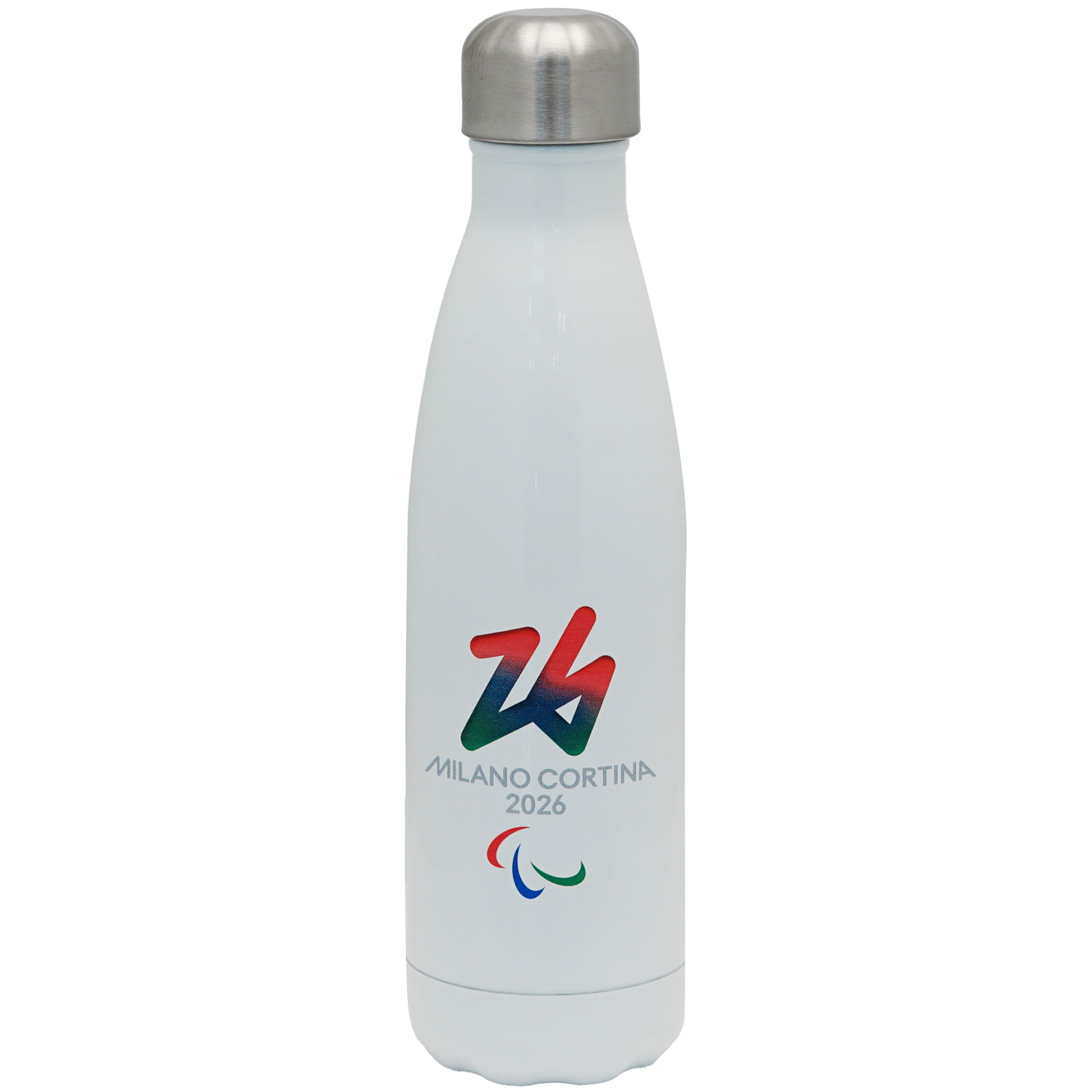 BORRACCIA TERMICA BIANCA 500 ML PARALYMPIC EMBLEMA COLORATO YOUNG, RESIL